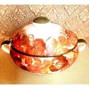 Thanksgiving Harvest Soup Tureen Server with Lid by Todays Table Fall Holiday